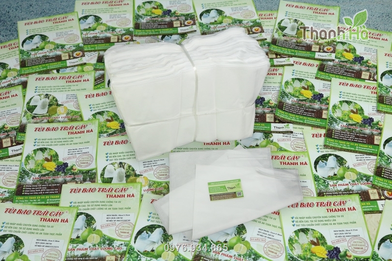 Túi bọc trái nhập khẩu Đài Loan màu trắng bán theo bịch 100 túi