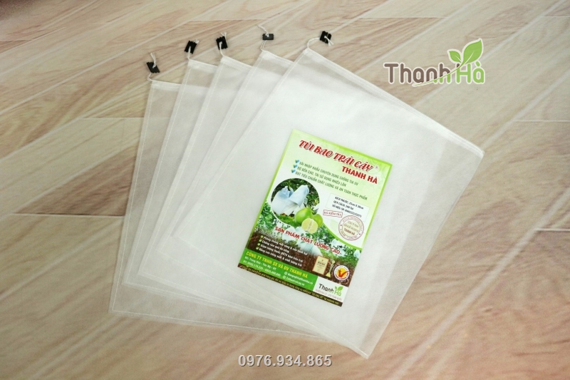 Túi vải bao trái Thanh Hà được công ty sản xuất từ chất liệu vải không dệt nhập khẩu chuyên dụng